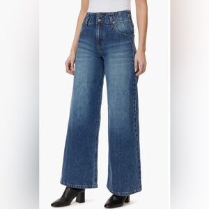 Habitual 8/29 Blue Wide Leg High Rise Cuffed Hem Jeans